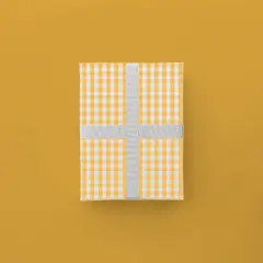 Yellow Vintage Gingham Gift Wrap