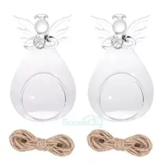 2 Flower Hanging Vase Glass Planter Plant Terrarium Container Home Wedding Decor