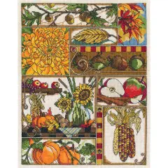 JanlynnAutumn Montage Counted Cross-Stitch Kit Multi