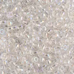 John Bead 6/0 Transparent Czech Glass Seed Beads, 100g Crystal Iris