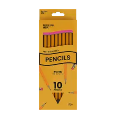 #2 HB Pencils Yellow &ndash; Pre-Sharpened &ndash; 10 Count &ndash; 80 Sets