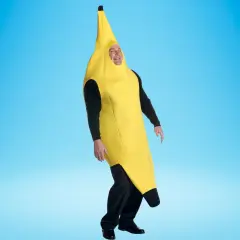 Deluxe Banana Plus Size Costume Funny Yellow Fruit Tunic Pull Over Halloween Party Outfit