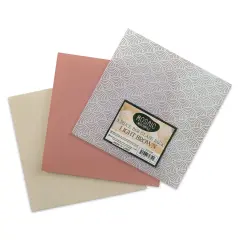 Mosaic Mercantile Opalescent Glass Pack - Light Brown, 8" x 8", Pkg of 3