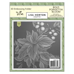 Lisa Horton Crafts Embossing Folder And Die-Bold Poinsettia Bloom
