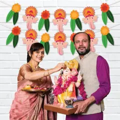 Ganesh Chathurti Banners Indian Festival Ganpati Bappa Morya Bunting Diy Home Temple Indoor Outdoor Decoration Bollywood Party Supplies Ganesha Puja Decor Ideas
