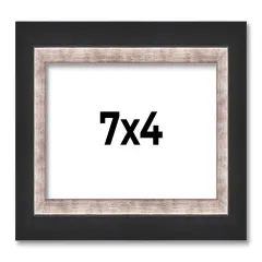 Photo Size Simple Silver Picture Frame - UV Acrylic, Foam Board Backing, Hanging Hardware