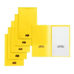 School Smart Take Home Folder, Yellow, Set of 24