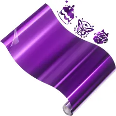 Thick Metallic Purple Heat Transfer Vinyl Chrome HTV Vinyl Roll, 12"x 6ft