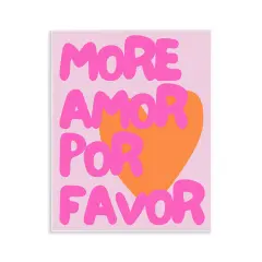 Stupell Industries More Amor Por Favor Wall Plaque Art Design by House of Lulu