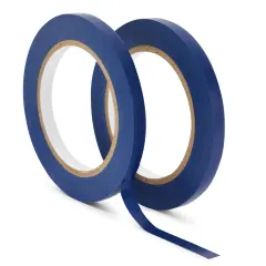 2 Rolls Vinyl Pinstripe Fine Line Tape, 3/8-Inch Wide by 36-Yards Long Each, Gym Floor Tape for Marking Warehouse Grid Lines (72 Yards Total, Dark Blue)