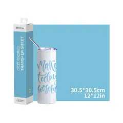 Craft Express 8 Pack 12" x 12" Solid Color Assorted Sublimation Transfer Sheets Light Blue Transfer