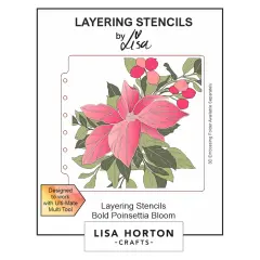 Lisa Horton Crafts Layering Stencils-Bold Poinsettia Bloom