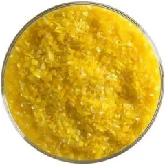 Bullseye Glass Frit Marigold Yellow Transparent 5oz. Jar 90coe