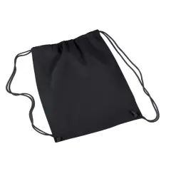 Liberty Bags&reg; Cotton Drawstring Bag BLACK