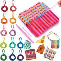 12 Colors Weaving Loom Kit Toys for Kids and Adults,