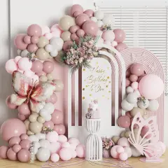 Butterfly Latex Balloon Arch Garland Kit 142pcs