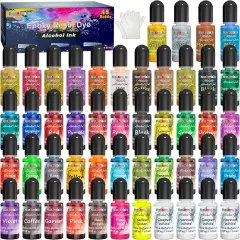 Alcohol Ink Set - 48 Vivid Colors