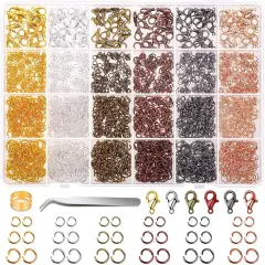2340Pcs Open Jump Rings and Lobster Clasps Jewelry Making Supplies Kit