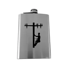 8oz Lineman Flask 8OZ STAINLESS STEEL