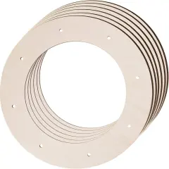 12 Pcs Wooden Wreath Frames for Crafts Unfinished Wooden Craft Floral Hoop Rings DIY Garland Wood Hanging Decorations for DIY Holiday Wreath Wall Home Craft Decor,12 Inch