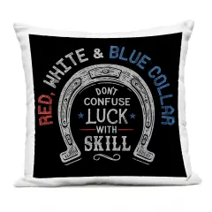 Stupell Industries Don't Confuse Luck with Skill Outdoor Pillow, 18 x 7 x 18