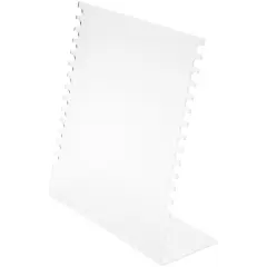 Plymor Frosted Acrylic Necklace Display Stand With Side Hooks, 10.625" W x 4" D x 11.75" H