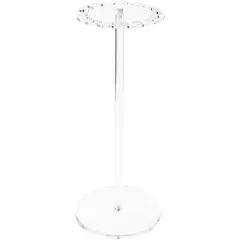 Plymor Clear Acrylic Rotating Necklace Display Stand Holder, 18.5" H x 8" W x 8" D (Holds 17 Necklaces with Clasps)