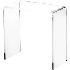 Plymor Clear Acrylic Vertical Rectangular Display Riser, 7" H x 7" W x 3.5" D (1/4" thick)