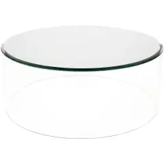 Plymor Clear Acrylic Cylinder Display Riser with Mirror Top