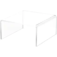 Plymor Clear Acrylic Short Square Display Riser, 3" H x 6" W x 6" D (3/16" thick)