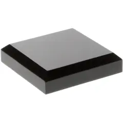Plymor Black Acrylic Square Beveled Display Base, 2" W x 2" D x 0.5" H