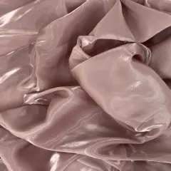 1 Yard Crystalized Reflective Liquid Faux Silk Chiffon Fabric for Bridal Gowns Evening Wear and Decor 59/60 Inches Width Mauve Pink
