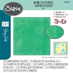 Sizzix 3D Textured Impressions Emboss Folder By Stacey Park-Down The Line, Cosmopolitan