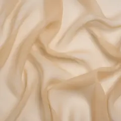 1 Yard Elegant Buff Silk Georgette Sheer Draping Fabric for Couture 54 inch Width