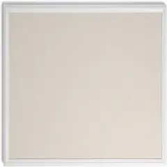 Farmhouse Linen Bulletin Board with White Frame, Office Supplies(White)