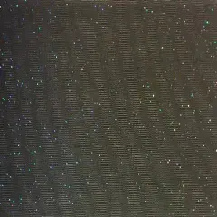 1 Yard Tricot Solid Black with Glitter Fabric 58/60 Inches Wide