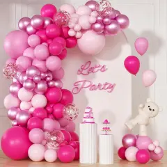 147 Pcs Pink Balloon Garland Arch Kit (Hot Pink)