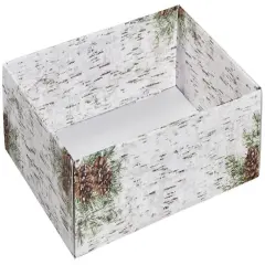 Pack/6: White Birch Decorative Trays - 12 x 9 x 3"