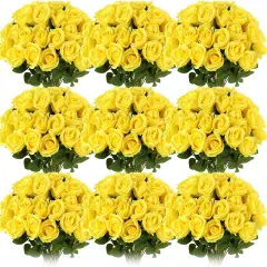 100 Pieces Artificial Roses Flowers Bulk