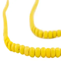 The Bead Chest Yellow Turkana Beads: Authentic East African Tribal Glass Beads from Kenya