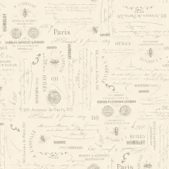 Cream Bee Script Cotton Wideback Fabric per yard