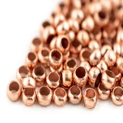 The Bead Chest Copper Round Crimp Beads (2.5mm, Set of 100)