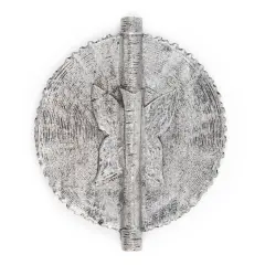 The Bead Chest Butterfly Silver Sun Baule Bead Pendant (75x65mm): African Tribal Metal Pendant for DIY Jewelry and Necklace