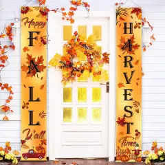 Fall Decoration Harvest Autumn Porch Welcome Sign Banner