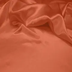 1 Yard Orange Charmeuse Satin Apparel Fabric, 58/60" Wide Lightweight Polyester