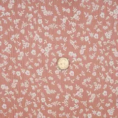 1 Yard Coral Cloud Rayon Crinkle Fabric 50/52" Wide Lightweight 125 GSM Woven