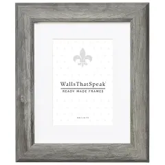 Arthur 1.5", Gray Barnwood Matted Picture Frame by wallsthatspeak