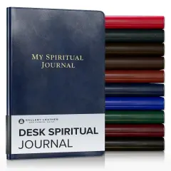 Gallery Leather Desk Spiritual Journal - 8"x5.5" Acadia Navy