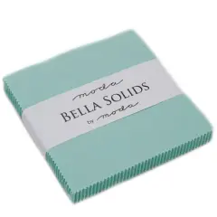 Bella Solids 5" Square Pack (Charm Pack) in Aqua by Moda for Moda (9900PP 34)