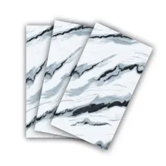 6 Pack of Marble Peel and Stick Backsplash Waterproof Washroom Wall Panels - 11.8"x23.6" White Marble
